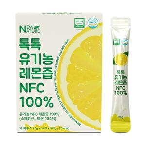 [뉴네이처] 톡톡 유기농 레몬즙 NFC 100% 20g x 14포